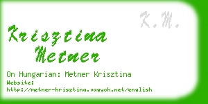 krisztina metner business card